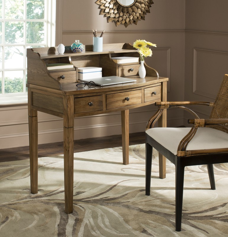 Paignt Secretary Desk with Hutch