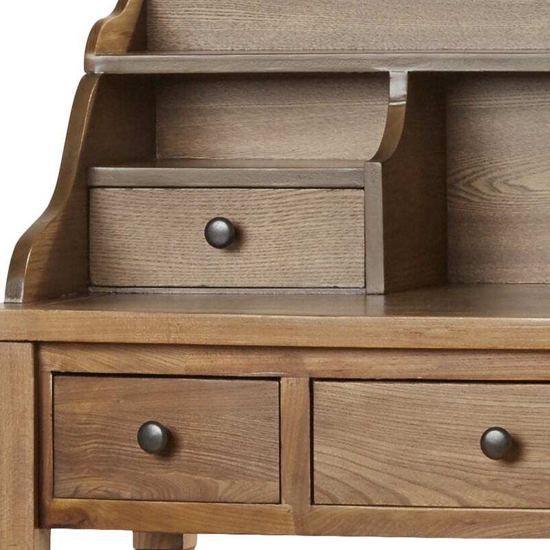 Paignt Secretary Desk with Hutch