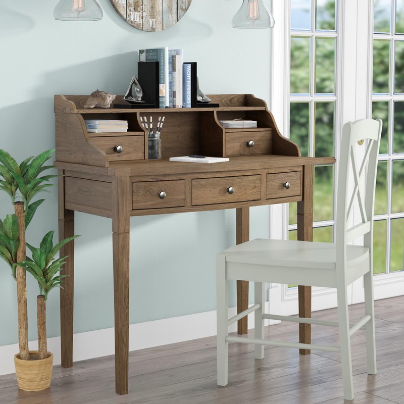 Paignt Secretary Desk with Hutch