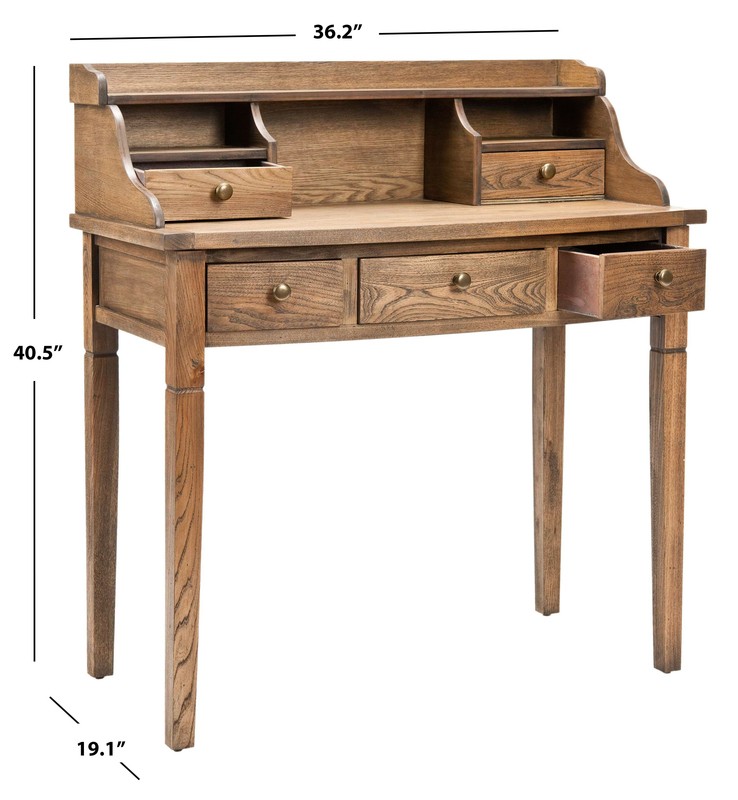 Paignt Secretary Desk with Hutch