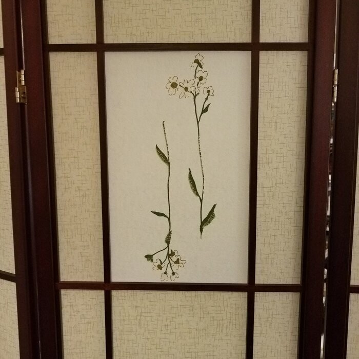 Pothier 70'' H 4 - Panel Solid Wood Folding Room Divider