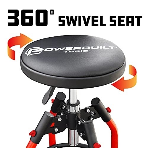 Powerbuilt Industrial Design Shop Stool - 240375, Black