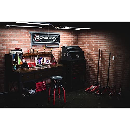 Powerbuilt Industrial Design Shop Stool - 240375, Black