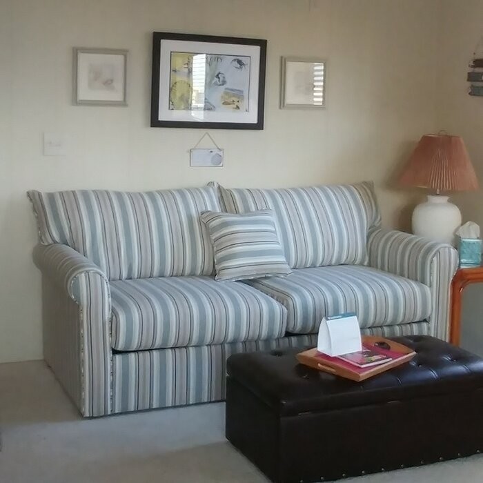 Presley Cotton Rolled Arm Sofa Bed with Reversible Cushions