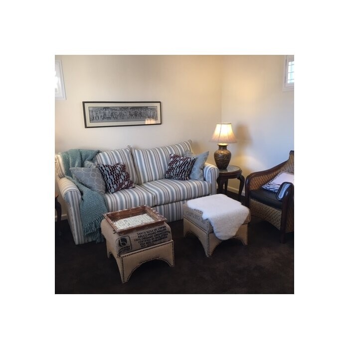 Presley Cotton Rolled Arm Sofa Bed with Reversible Cushions