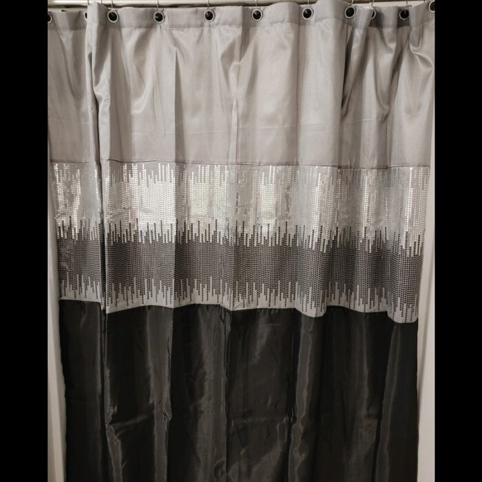 Pruneda Striped Single Shower Curtain