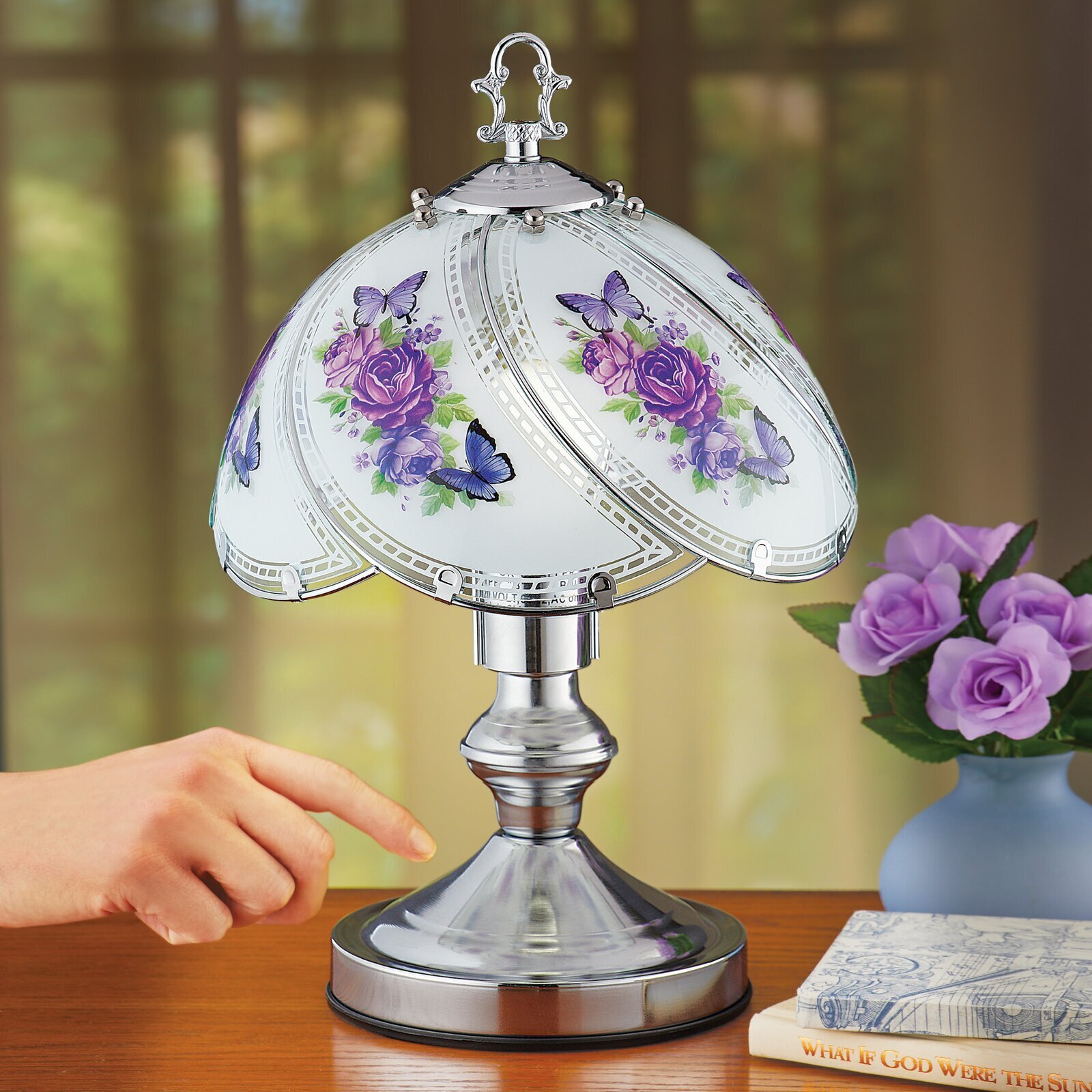 Purple and Blue Touch Lamp