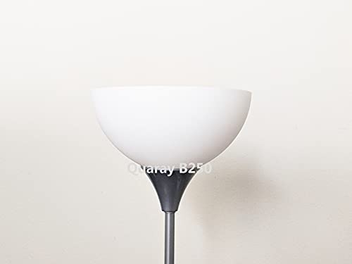 Quaray 10 Inch Plastic Bowl Lamp Shade for Torchiere Floor Lamp, White, B250