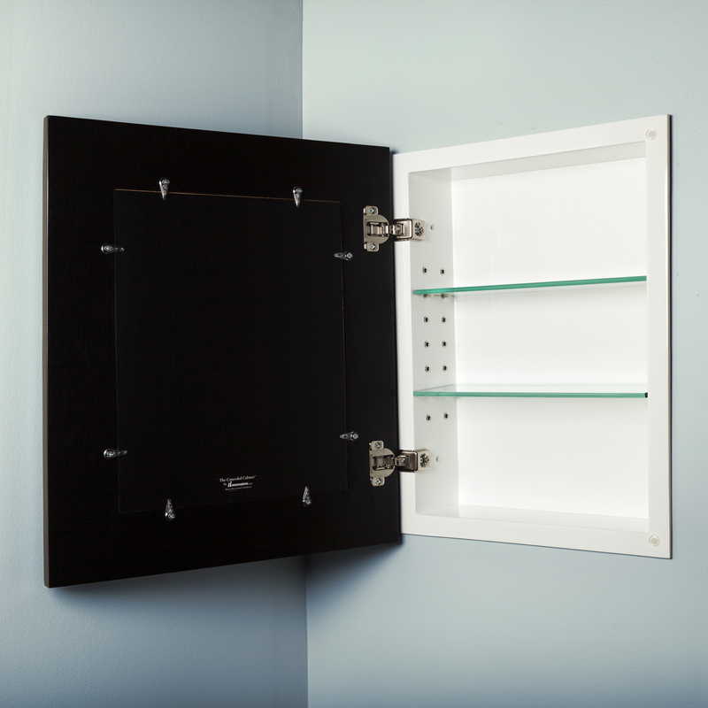 Recessed Framed 1 Door Medicine Cabinet with 2 Adjustable Shelves