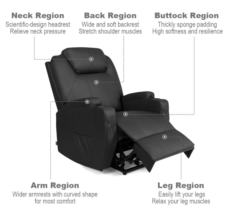 Reclining Heated Massage Chair