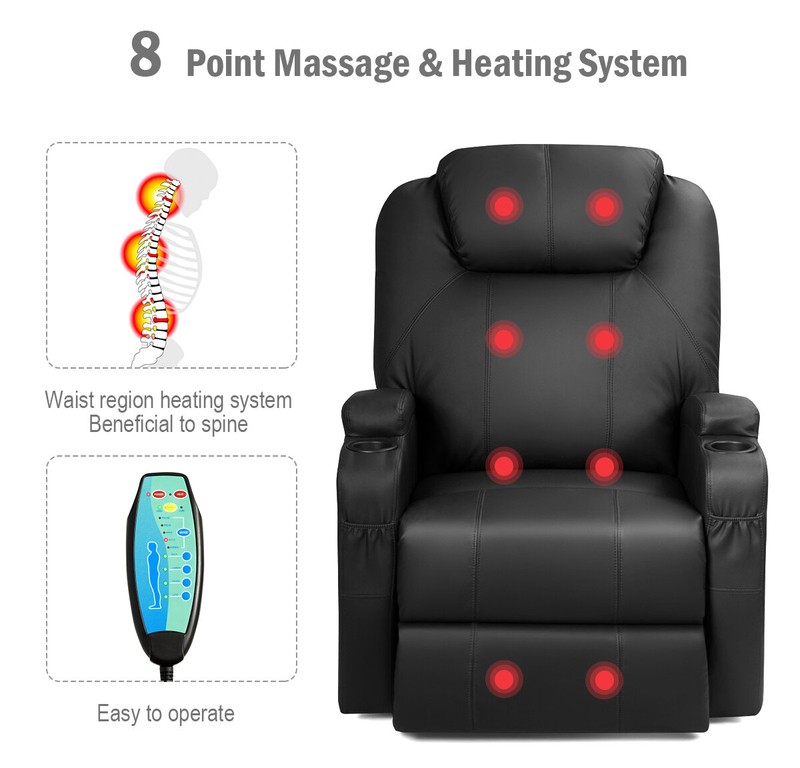 Reclining Heated Massage Chair