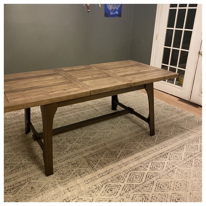 Rillie Butterfly Leaf Pine Solid Wood Dining Table