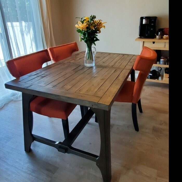 Rillie Butterfly Leaf Pine Solid Wood Dining Table