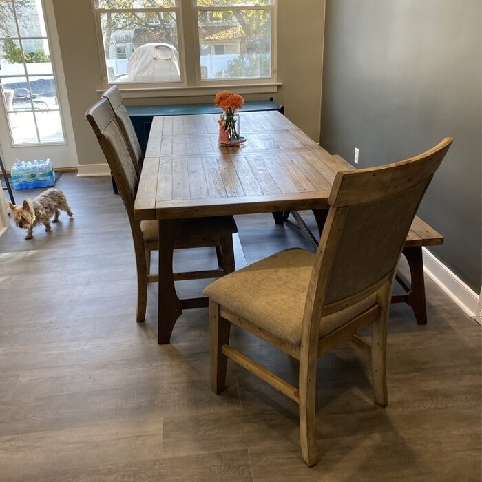 Rillie Butterfly Leaf Pine Solid Wood Dining Table