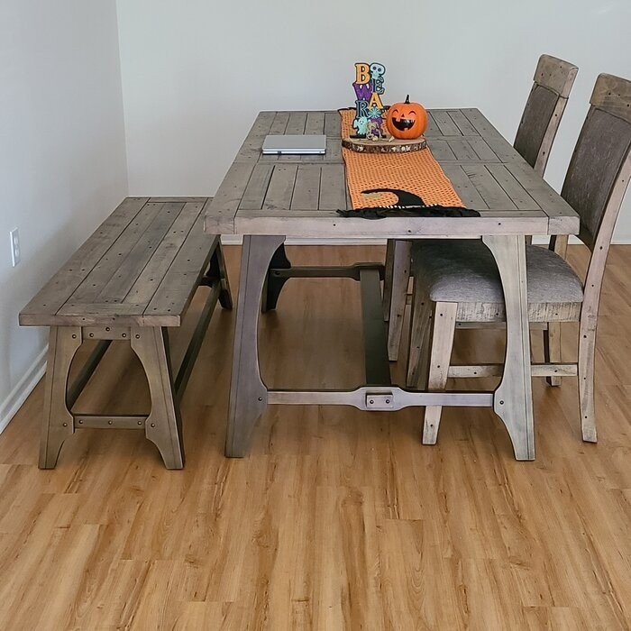 Rillie Butterfly Leaf Pine Solid Wood Dining Table