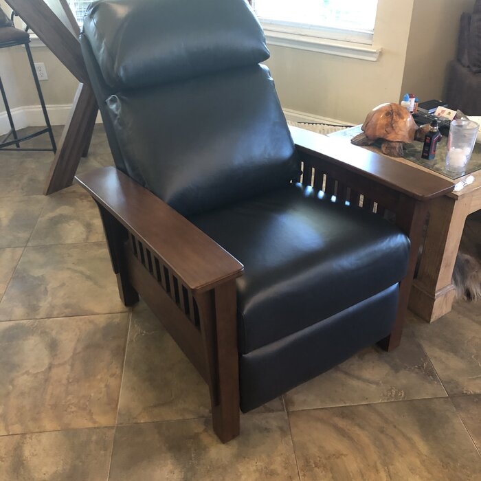 Rinker 32.7'' Wide Genuine Leather Manual Standard Recliner