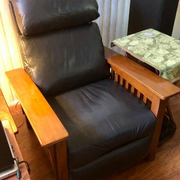 Rinker 32.7'' Wide Genuine Leather Manual Standard Recliner