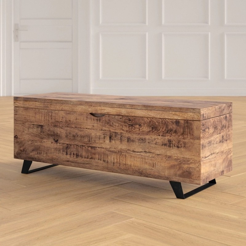 Wood Storage Trunk Coffee Table - Foter