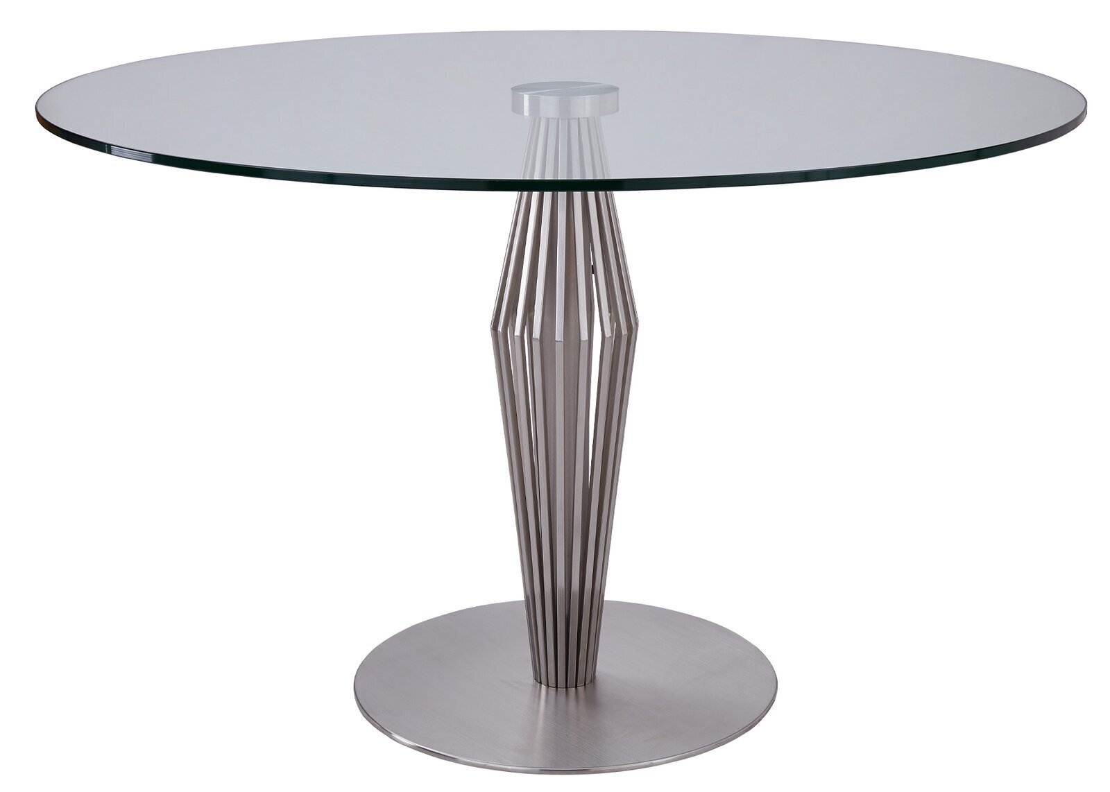 Round Glass Pedestal Table For Six