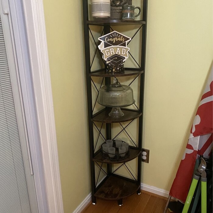 Ruckersville 63'' H x 12.2'' W Iron Corner Bookcase
