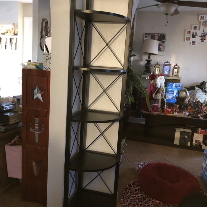 Ruckersville 63'' H x 12.2'' W Iron Corner Bookcase