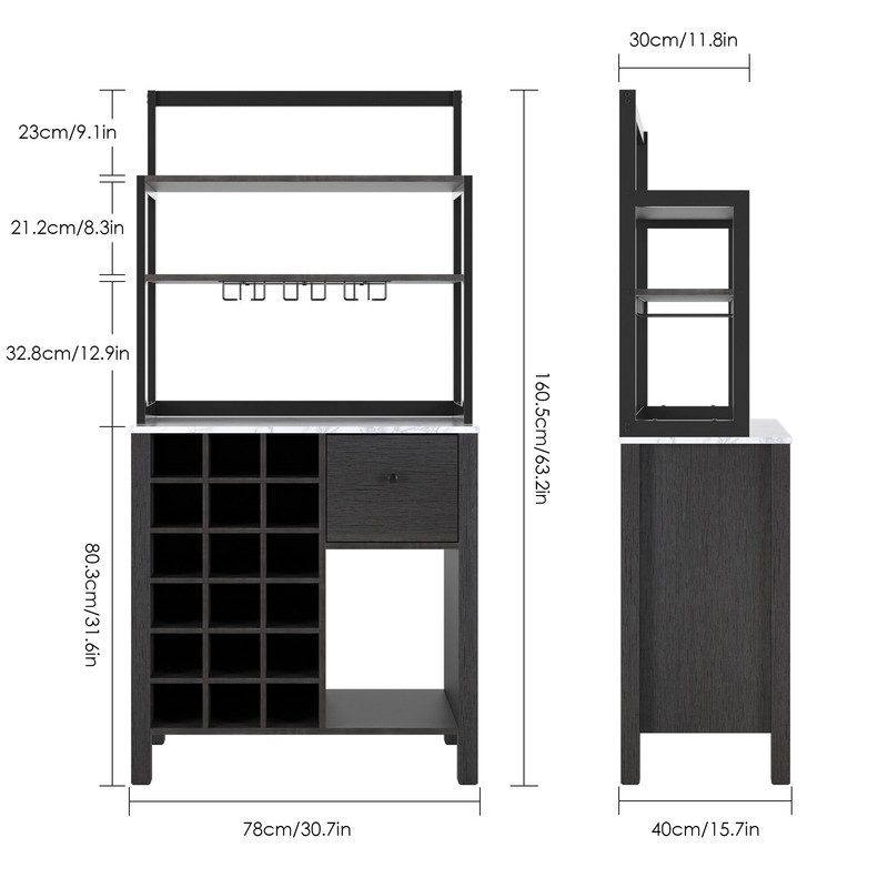 Salvador Bar Cabinet with Wine Storage