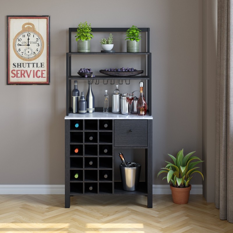 Salvador Bar Cabinet with Wine Storage