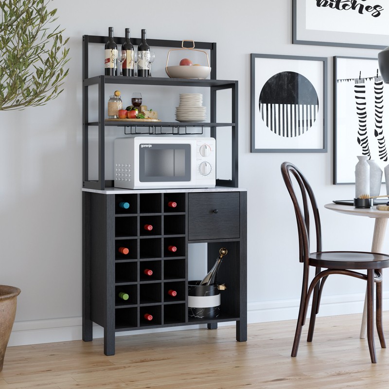 Salvador Bar Cabinet with Wine Storage