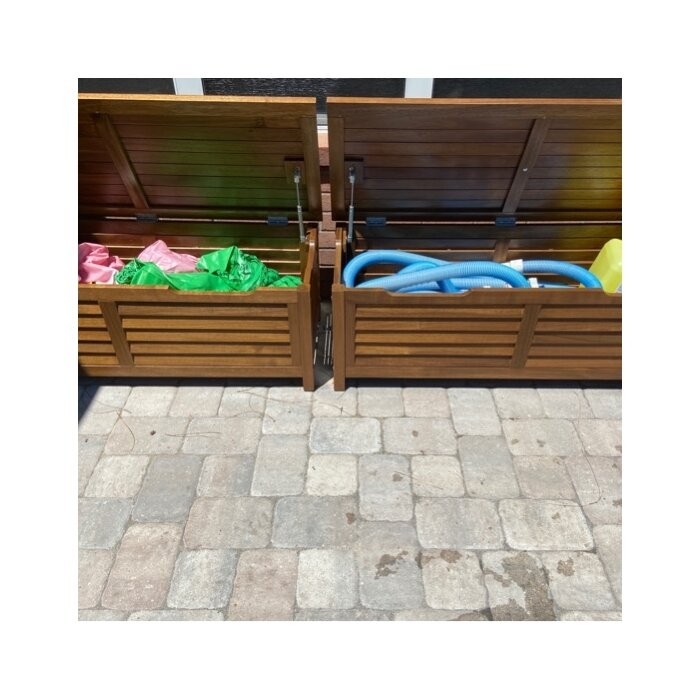 Sand & Stable™ Amagansett 78.87 Gallons Gallon Water Resistant Acacia Solid Wood Deck Box