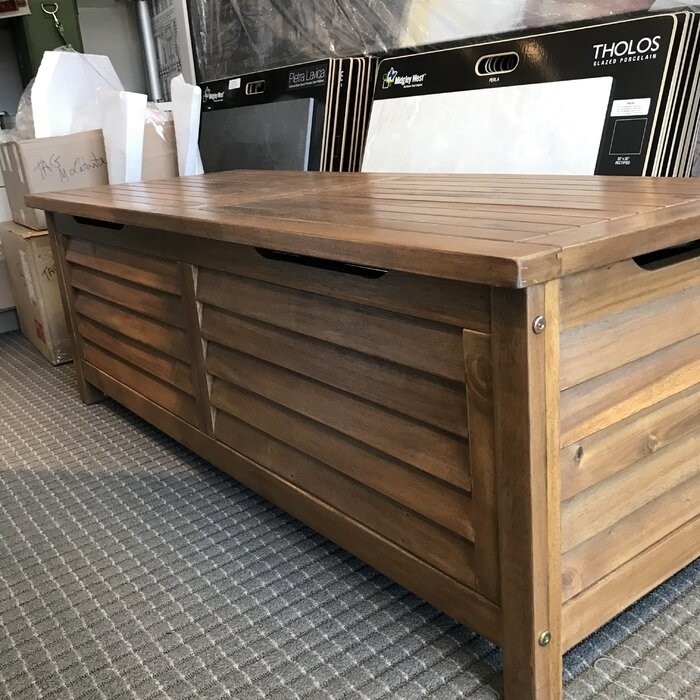 Sand & Stable™ Amagansett 78.87 Gallons Gallon Water Resistant Acacia Solid Wood Deck Box