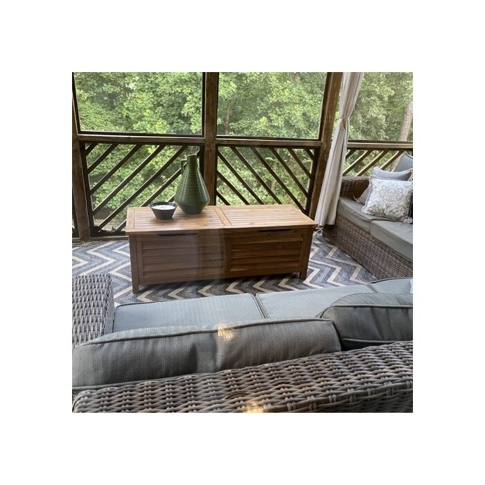 Sand & Stable™ Amagansett 78.87 Gallons Gallon Water Resistant Acacia Solid Wood Deck Box