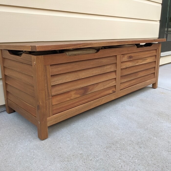 Sand & Stable™ Amagansett 78.87 Gallons Gallon Water Resistant Acacia Solid Wood Deck Box