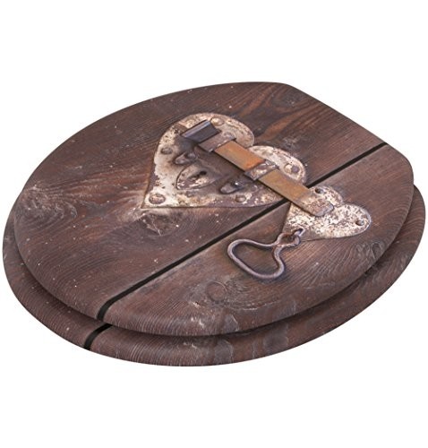 Sanilo Round Toilet Seat, Wide Choice of Slow Close Toilet Seats, Molded Wood, Strong Hinges (Lock)