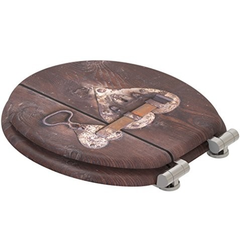 Sanilo Round Toilet Seat, Wide Choice of Slow Close Toilet Seats, Molded Wood, Strong Hinges (Lock)