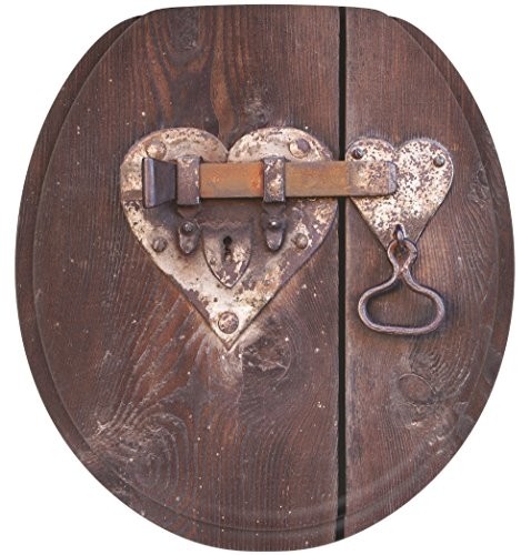 Sanilo Round Toilet Seat, Wide Choice of Slow Close Toilet Seats, Molded Wood, Strong Hinges (Lock)