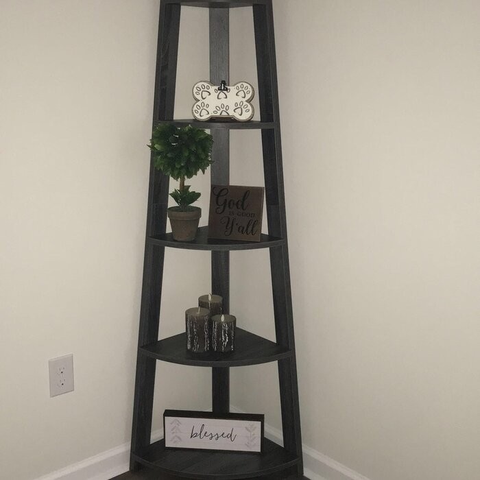 Sargun 71'' H x 16.5'' W Corner Bookcase