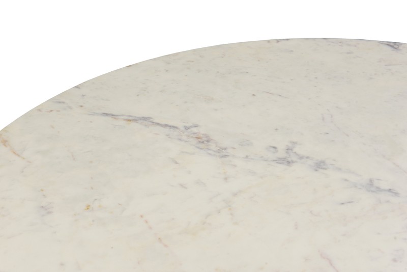 Satchwell 48'' Genuine Marble Iron Pedestal Dining Table