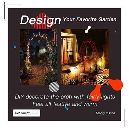 SCENDOR Garden Arches Arbors Curved Metal Durable Iron Trellis Plants Stand Use for Outdoor Garden Arbor Climbing Plants Wedding Arches Ceremony