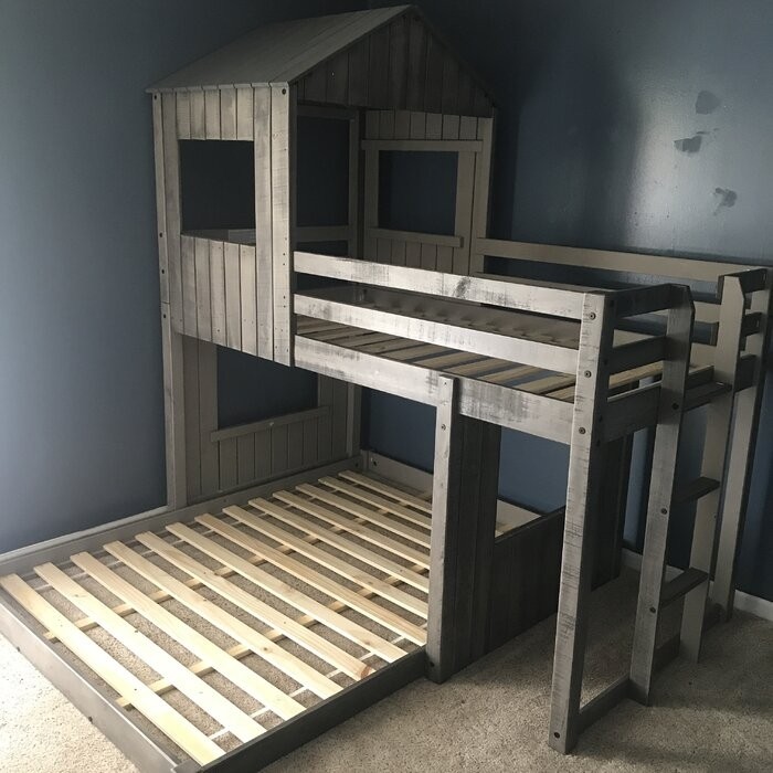 Scholl Twin Over Full Solid Wood Loft Bed by Zoomie Kids
