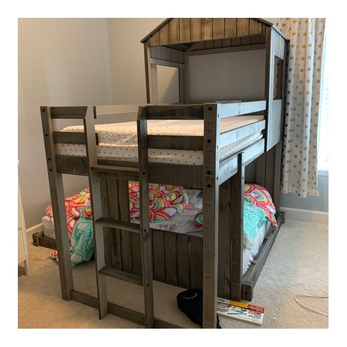 Scholl Twin Over Full Solid Wood Loft Bed by Zoomie Kids