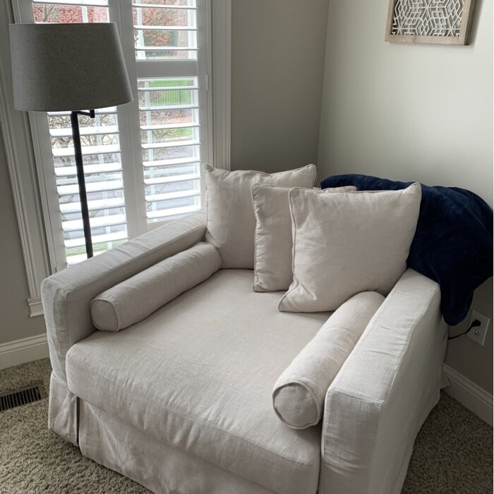 Seahaven 45'' Wide Slipcovered Chair And A Half