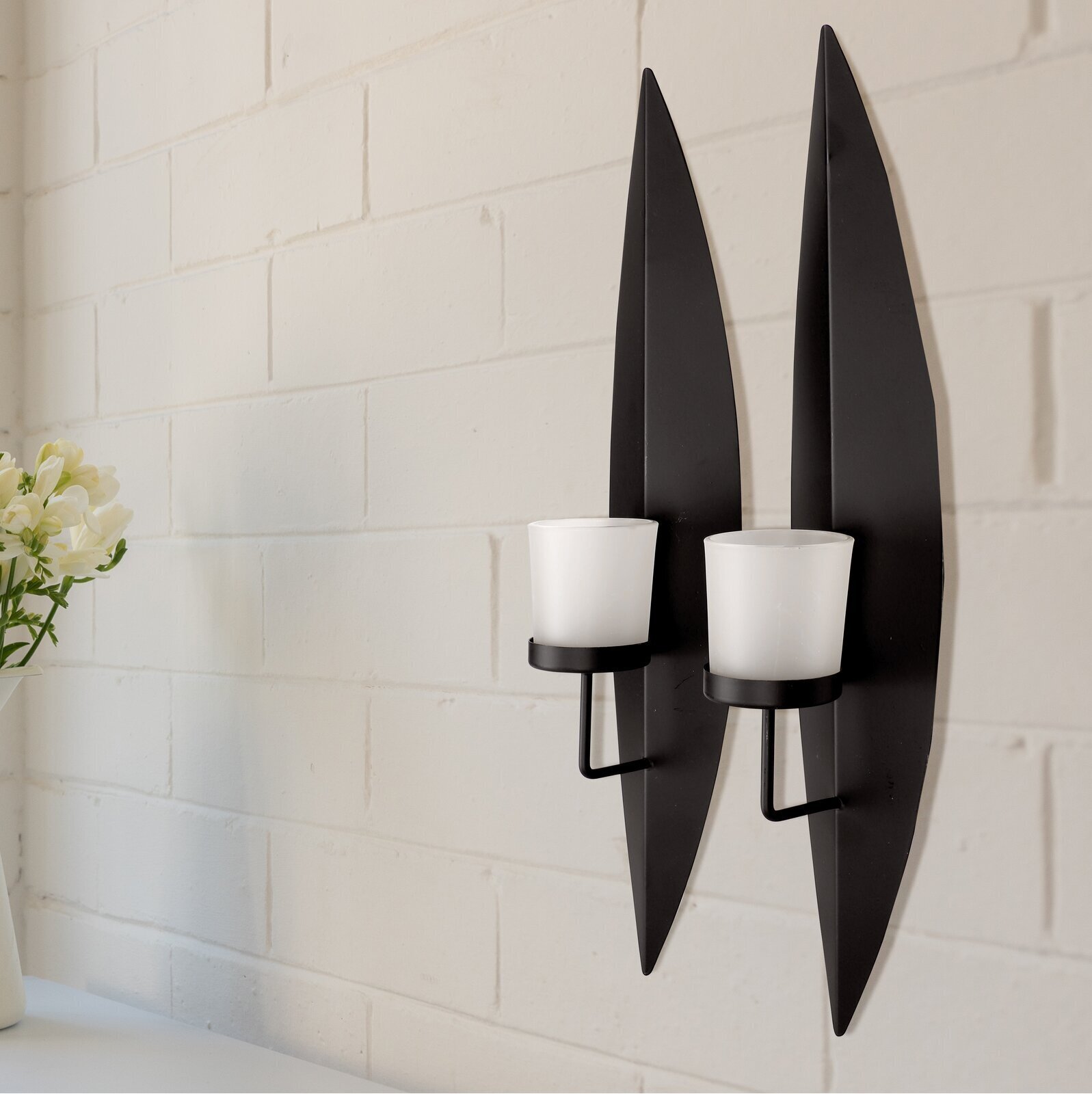 Set of Two Modern Candle Sconces