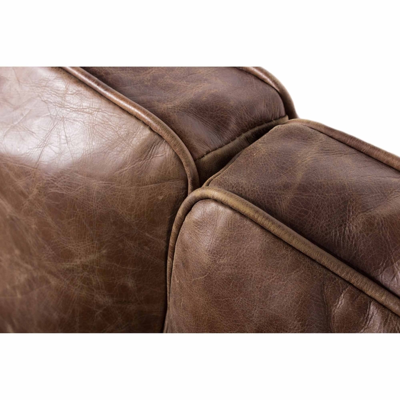 Sherly 72'' Genuine Leather Square Arm Sofa