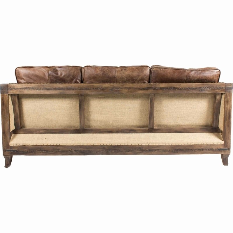 Sherly 72'' Genuine Leather Square Arm Sofa