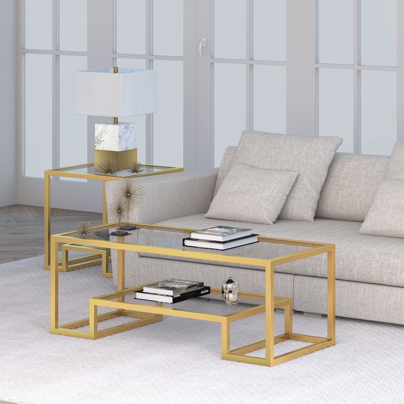 Shumake Frame Coffee Table with Storage