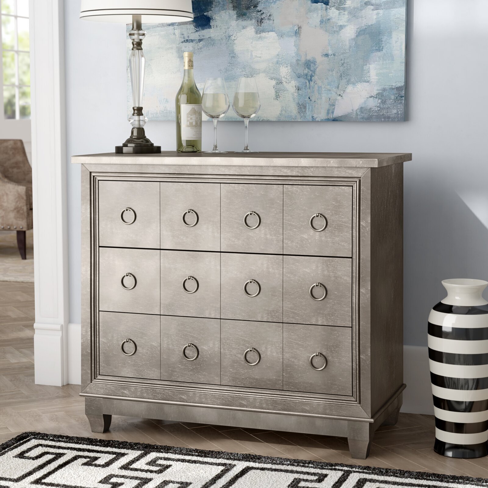 Silver Card Cabinet