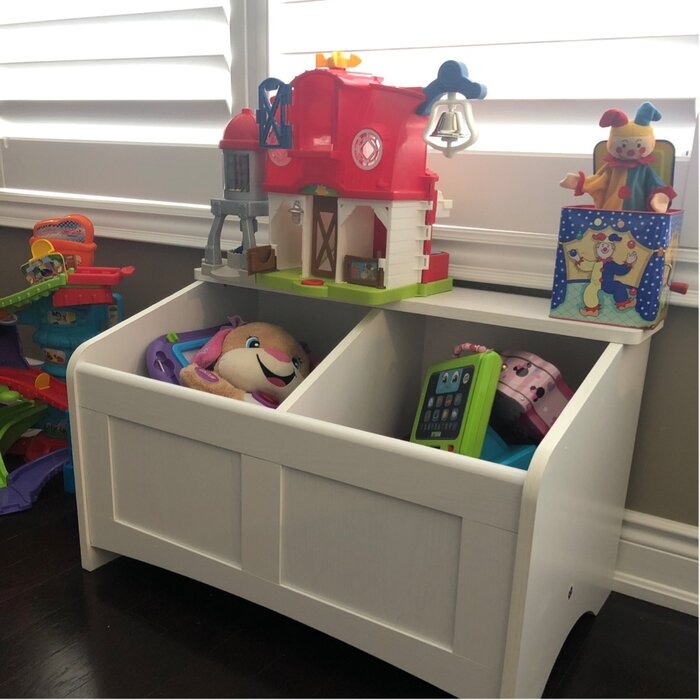 toy box with section divider