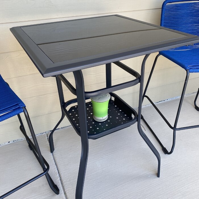 Solange Glass 4 - Person Bar Table