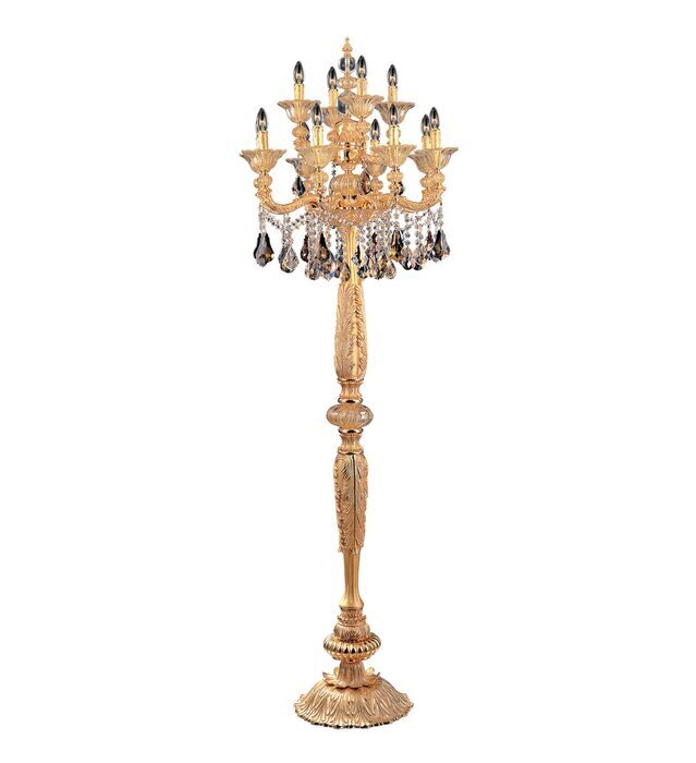 Solid Brass Candelabra Floor Lamp