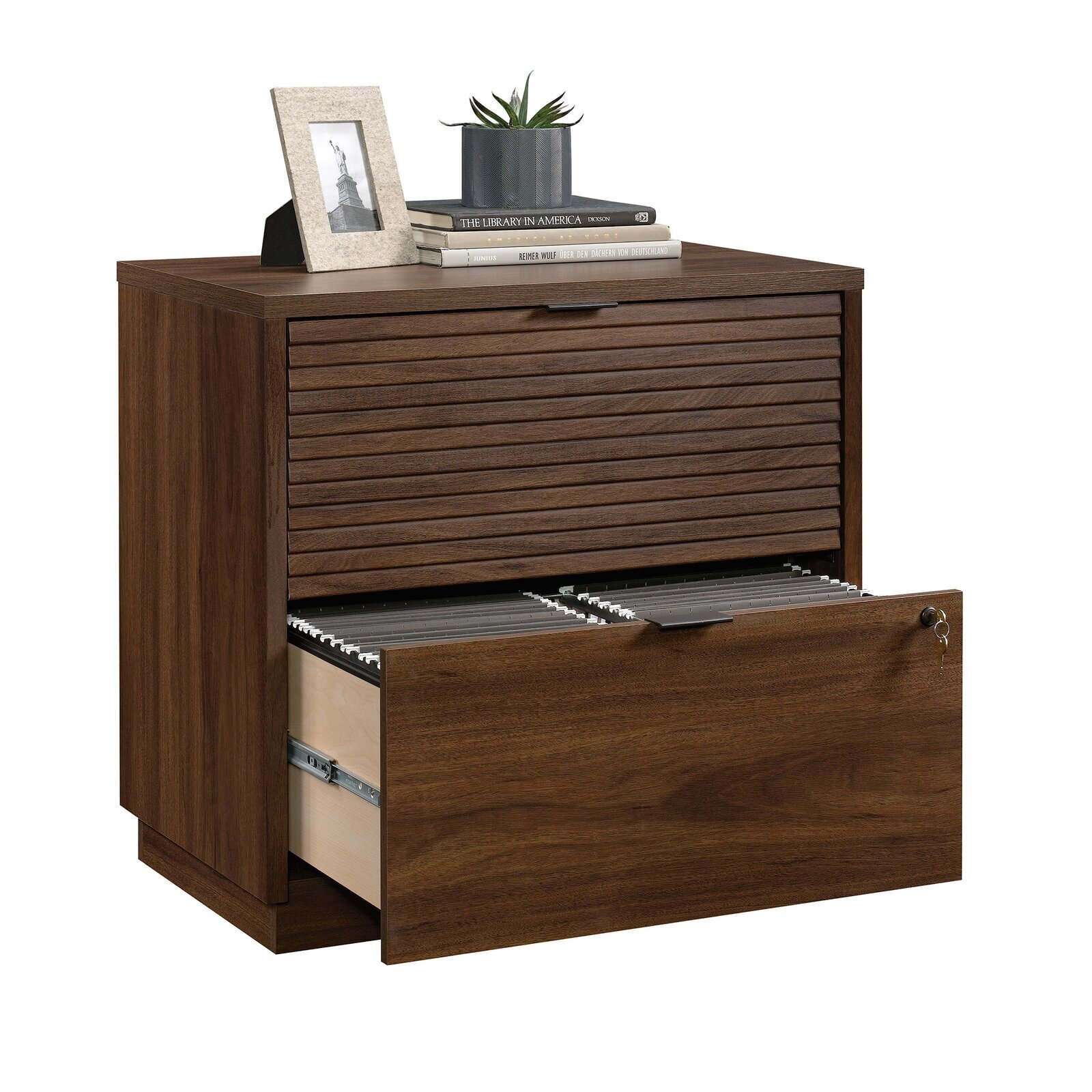 Sophisticated Wooden Filing Cabinet